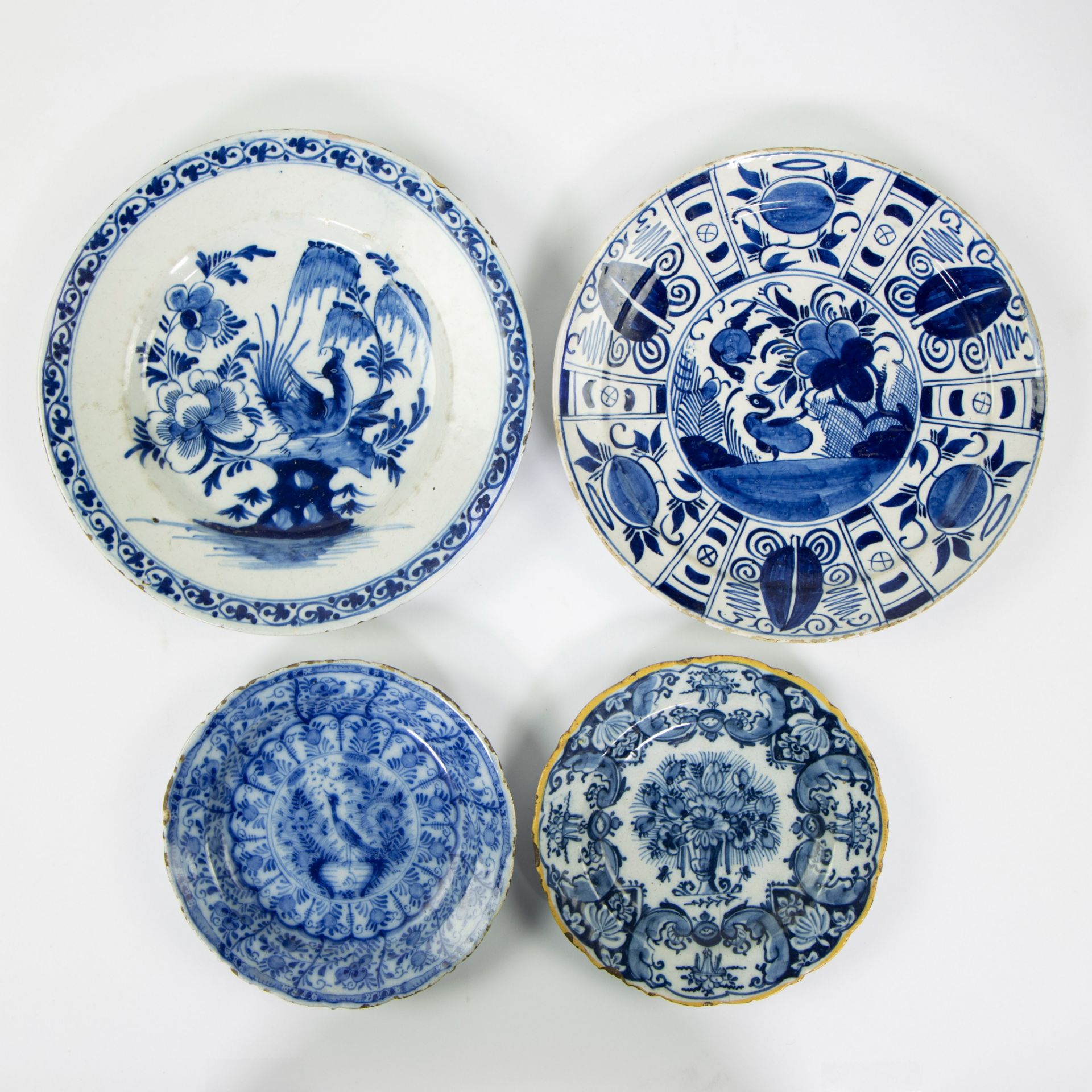 Large lot Delft, polychrome plates, blue including peacock plate and lid vase marked AK (Adrianus Ko - Image 2 of 7