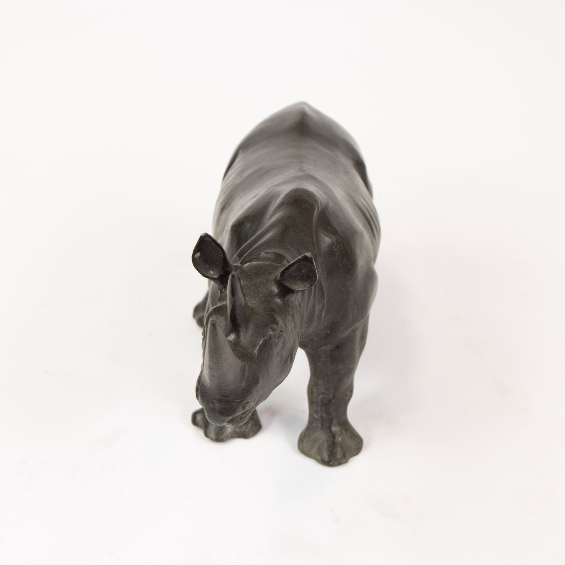 Bronze rhinoceros, not signed. - Image 5 of 5