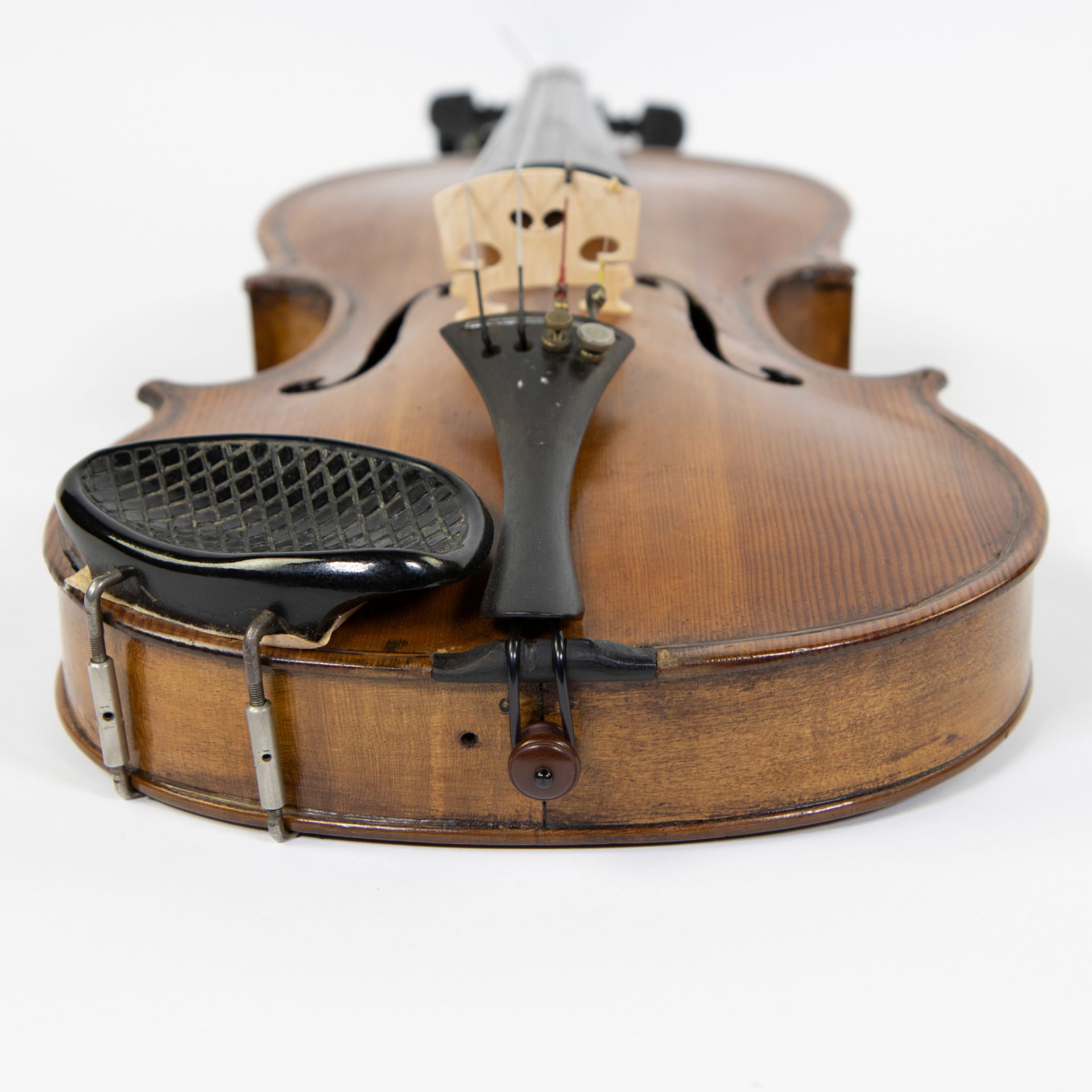 Violin Italian, label 'Corrado Gritti Candi, Cesare Candi, 1927' fire-stamp back inside 'C.Gritti', - Image 5 of 5