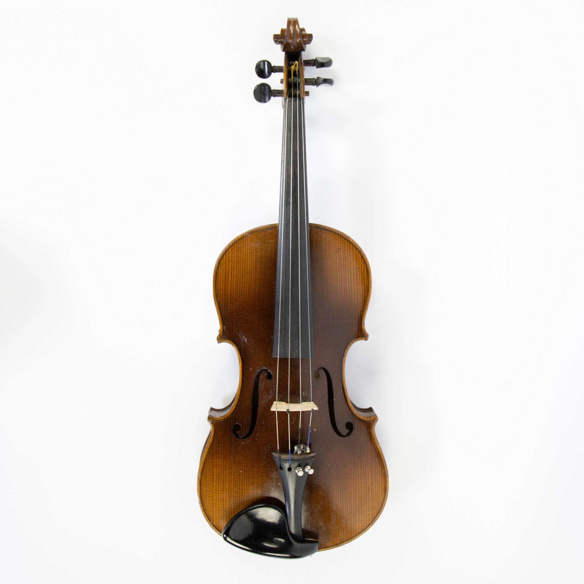 Violin label 'Jacob Schmidbauer, ano 1839', 360mm, playable, wooden case