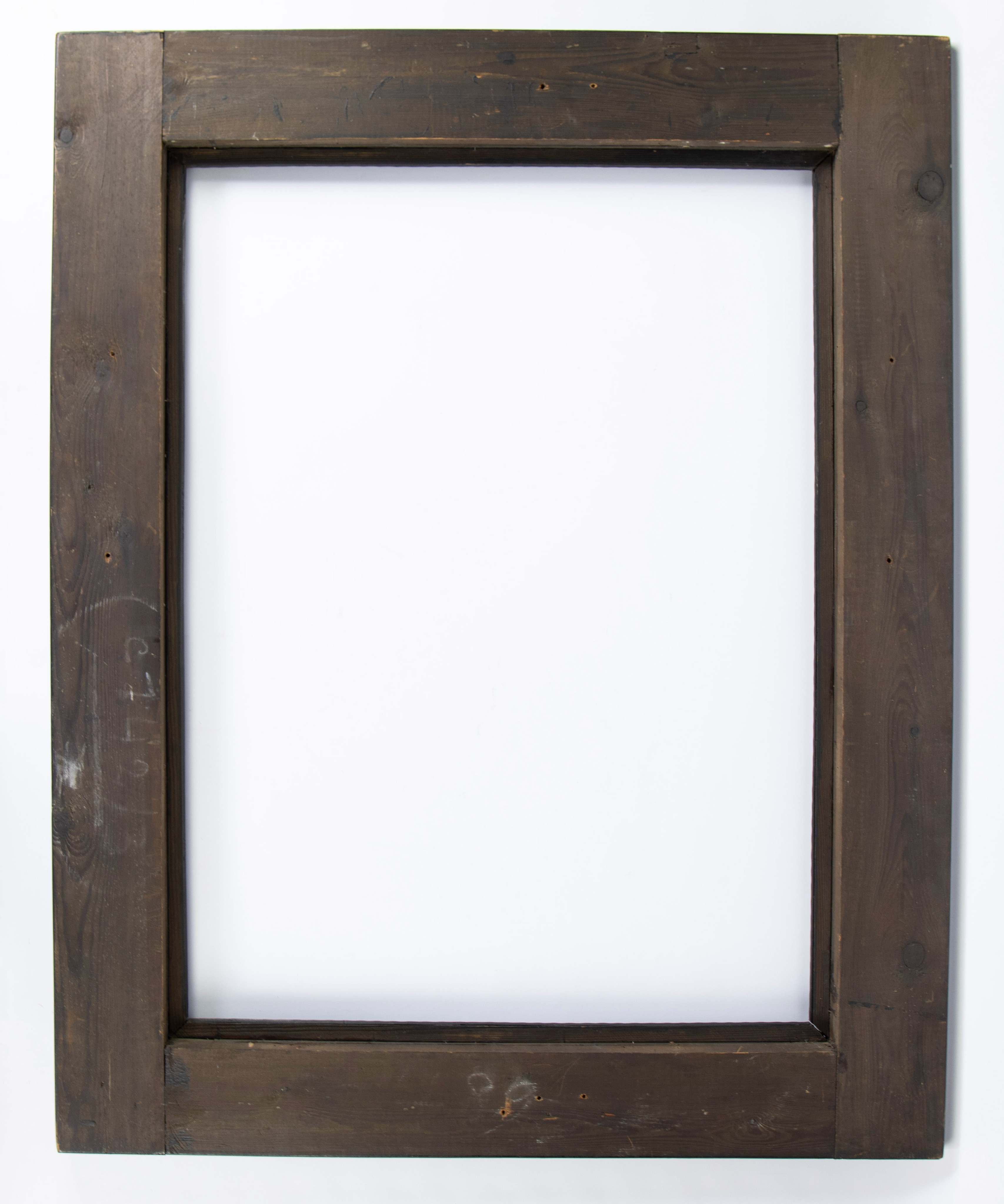 Frame with red tortoiseshell inlaid and ebony rubber moldings. - Image 2 of 2