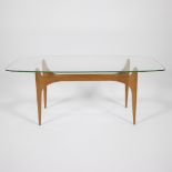 Van den Berghe-Pauvers Vintage coffee table with glass top