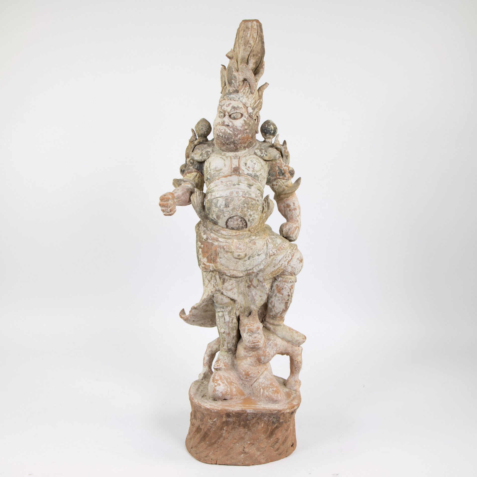 DVARAPALA Temple guardian, Terracotta, China TANG dynasty