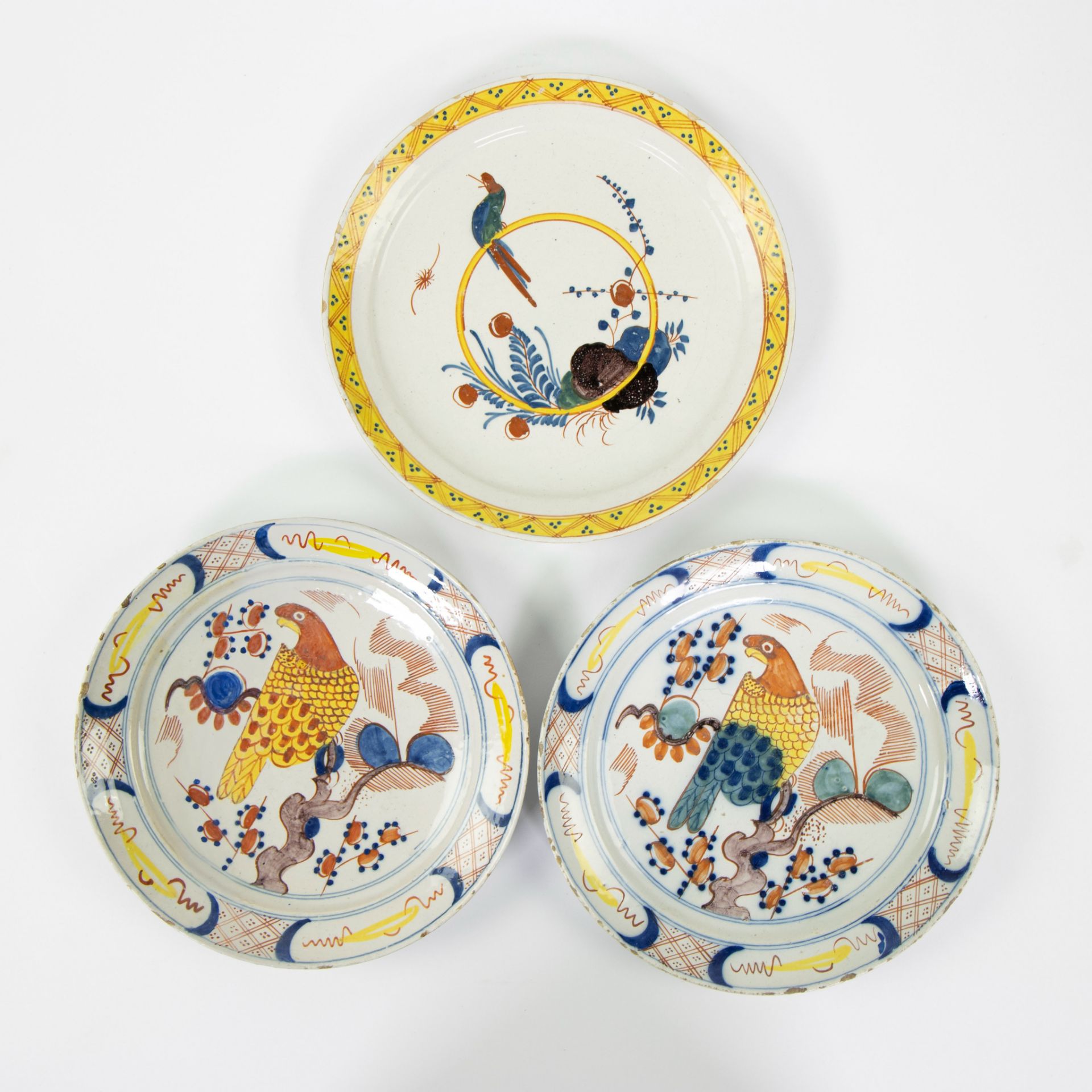 Collection of polychrome Delft plates, 18th century - Image 4 of 7