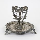 Unique and very rare silver sugar bowl with spoon holder, Theodorus Smeesters, Brussels 1777 with ha