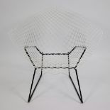 Mid-Century white steel Diamond Armchair by Bertoia for Knoll, 1970