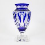 Val Saint Lambert crystal vase Jupiter, signed.