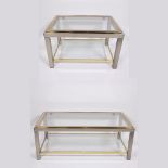 2 chrome side tables Belgochrome