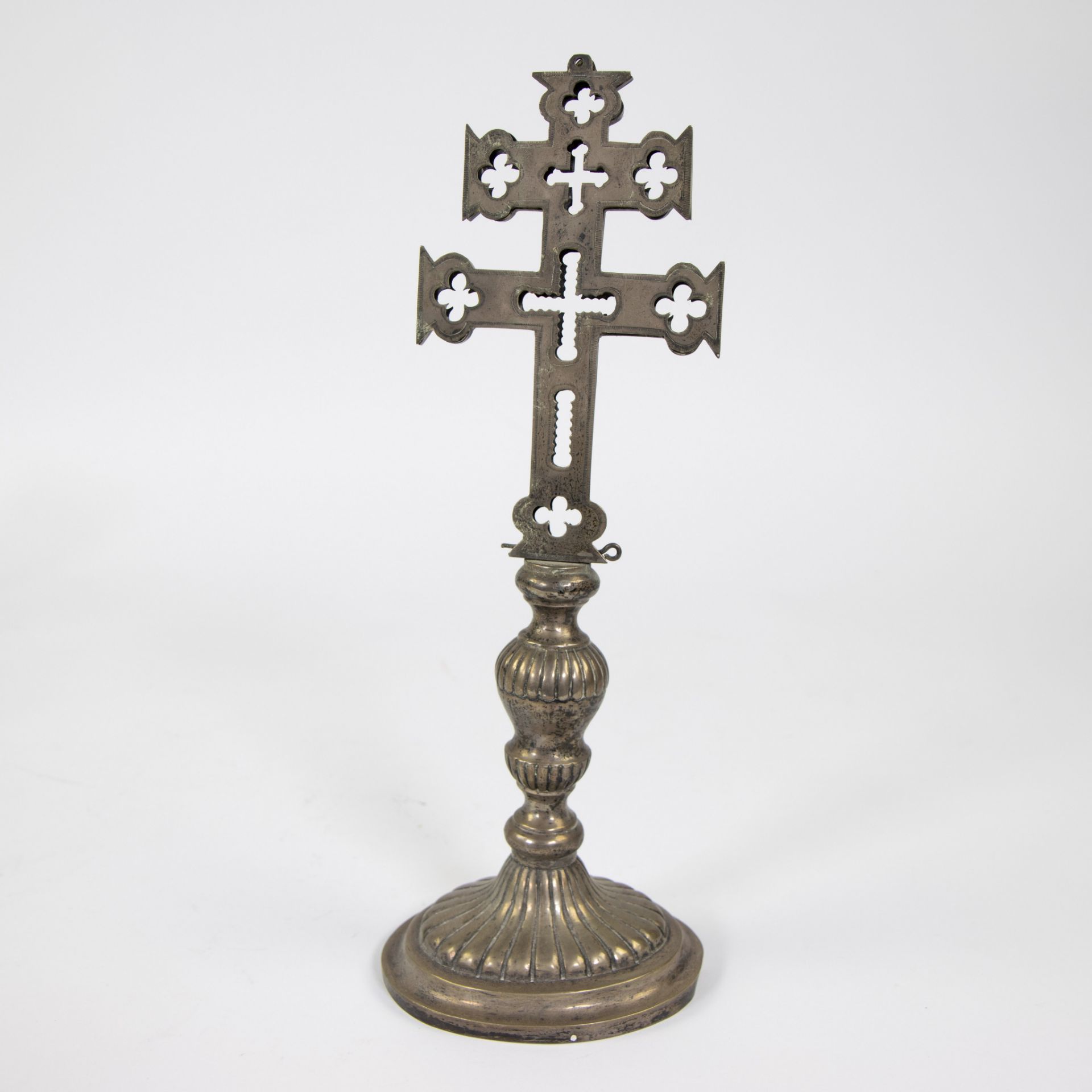 Orthodox cross solid silver 19th century - Image 3 of 5