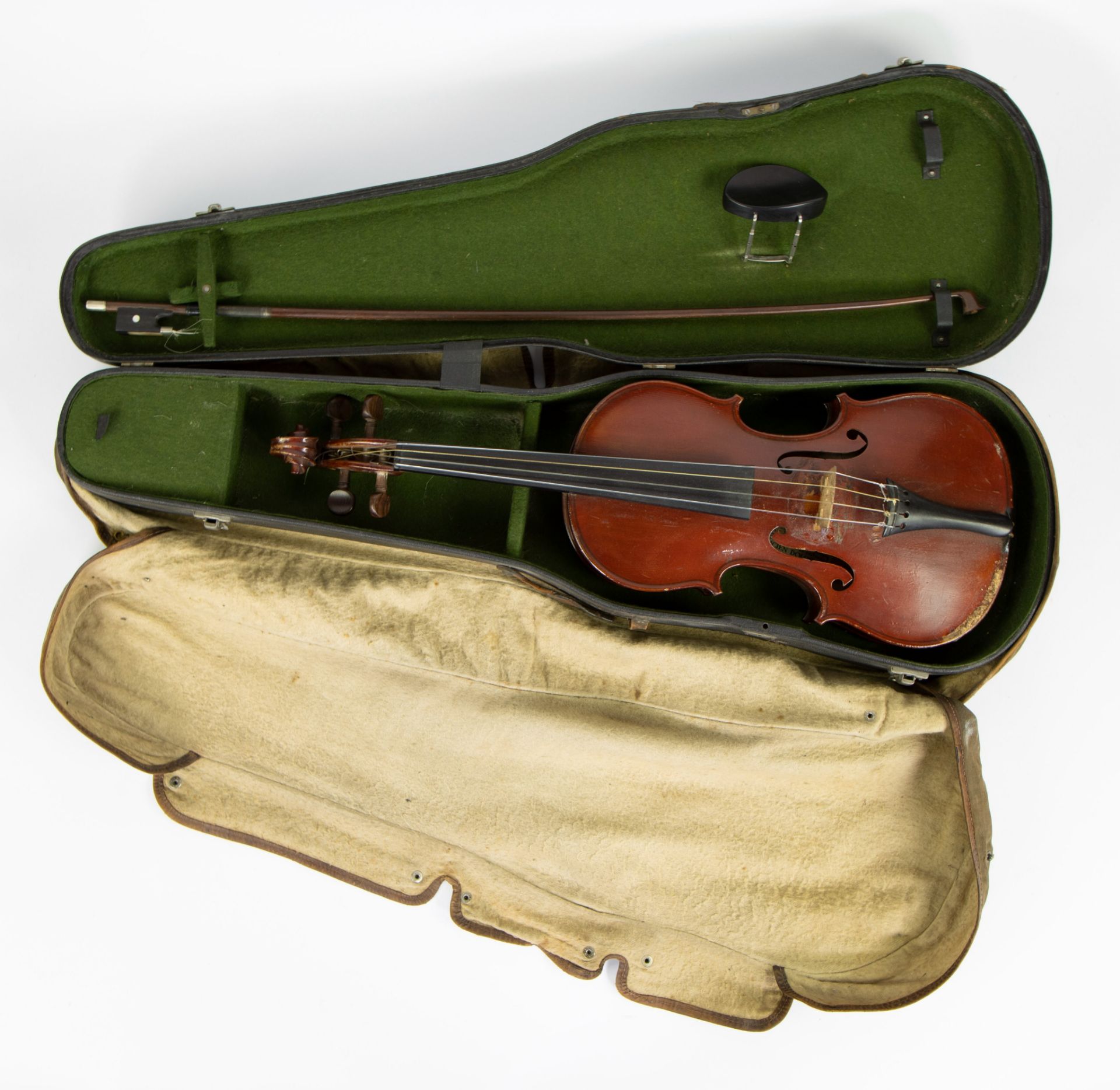 Belgian Violin handmade by Lucien Dolphyn, with violin case and bow