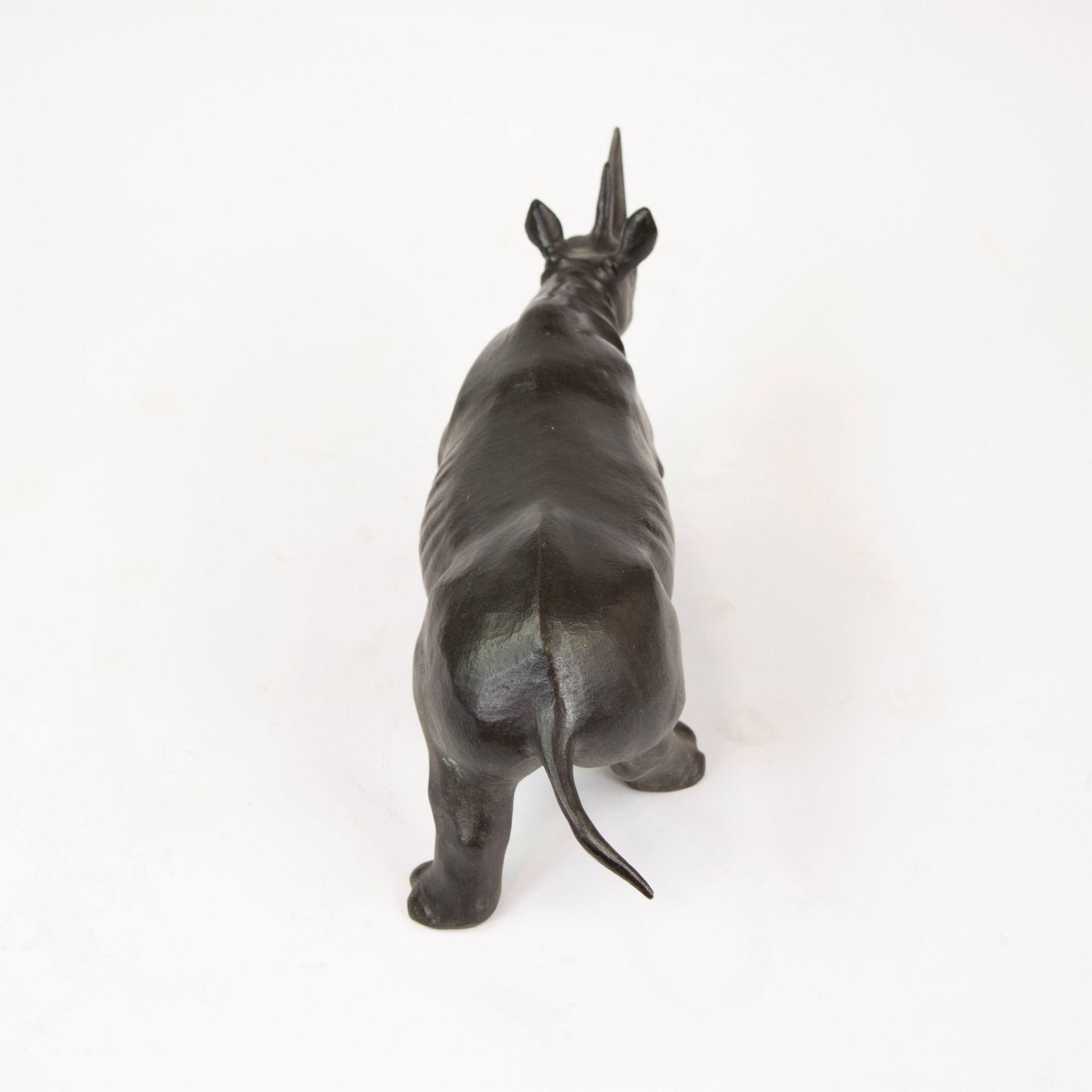 Bronze rhinoceros, not signed. - Image 3 of 5