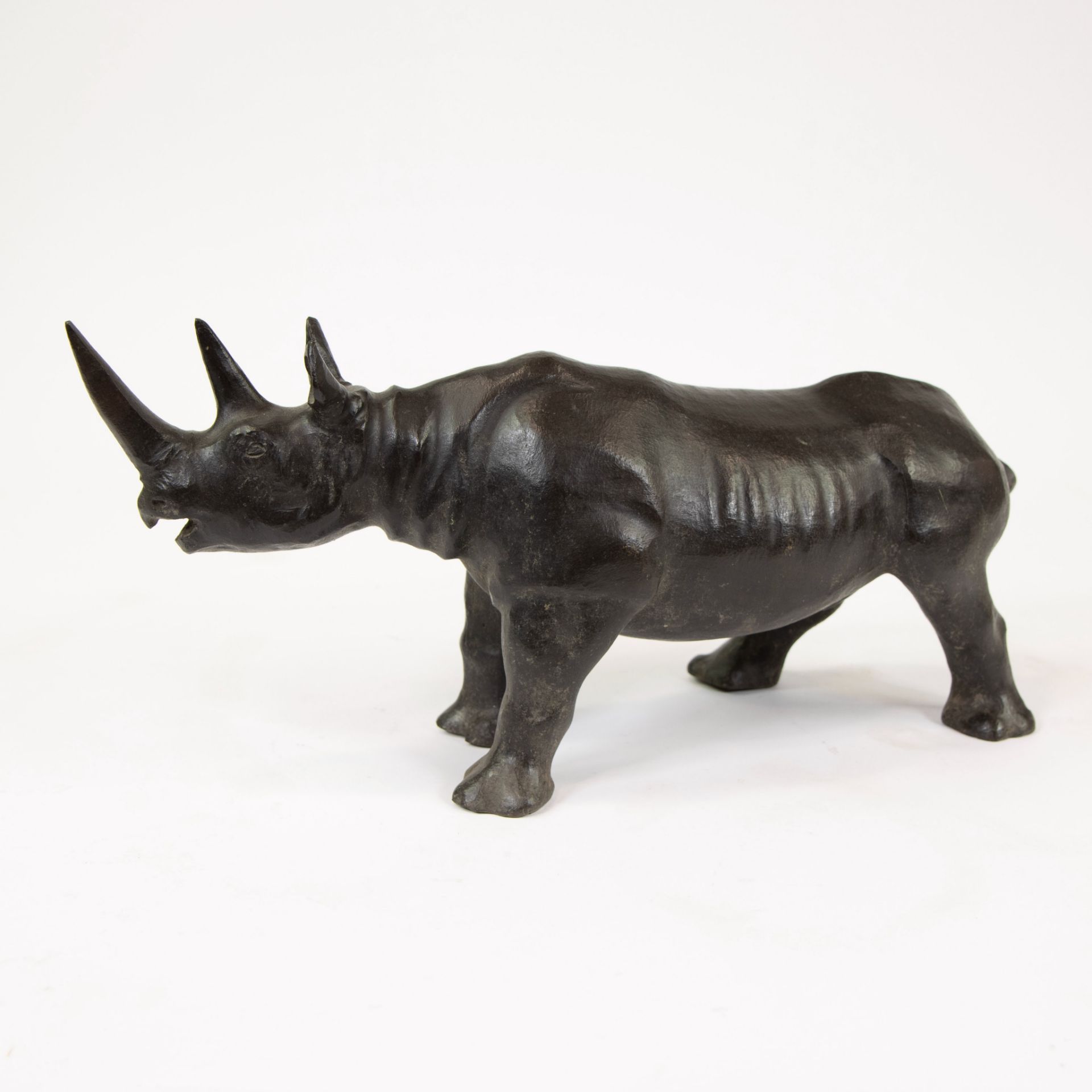 Bronze rhinoceros, not signed.
