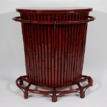 Bamboo bar burgundy lacquered