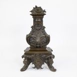Bronze ornamental piece with satyrs