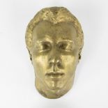19th century gilt bronze death mask