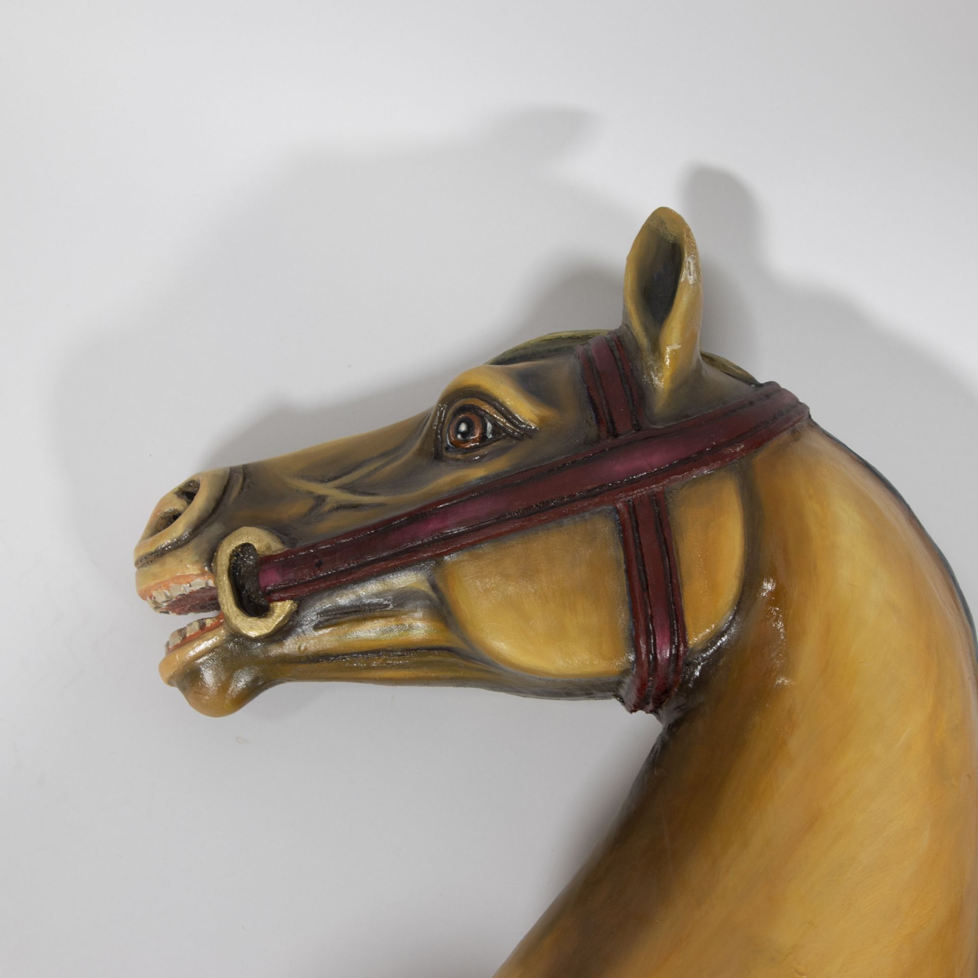 Polychrome fairground horse from a fairground mill 1950s - Image 2 of 2