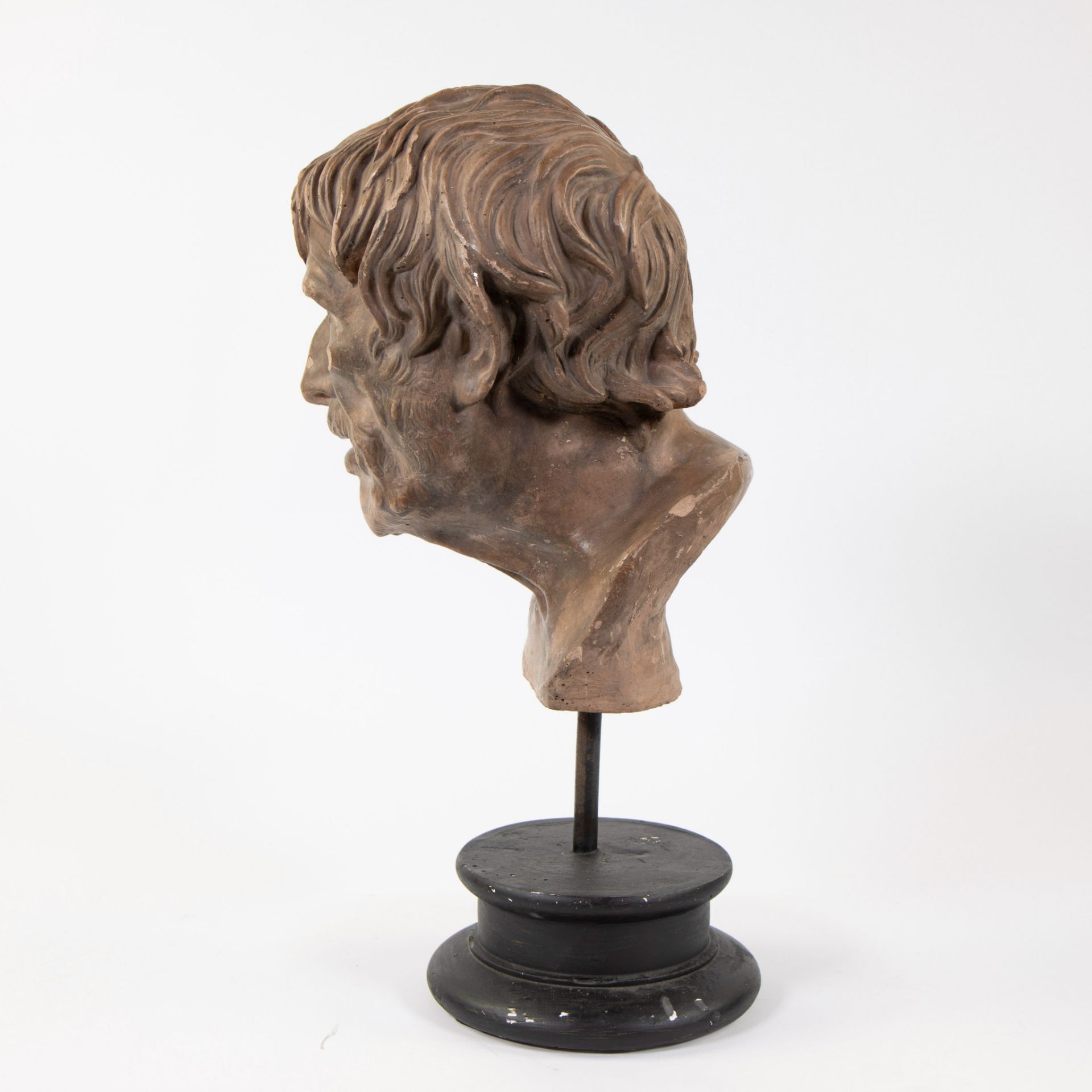 Terracotta head of Seneca the Younger - Roman Stoic Philosopher, 19th century - Image 2 of 4