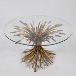 Coffee table – Coco Chanel sheaf of wheat table in gold-plated metal