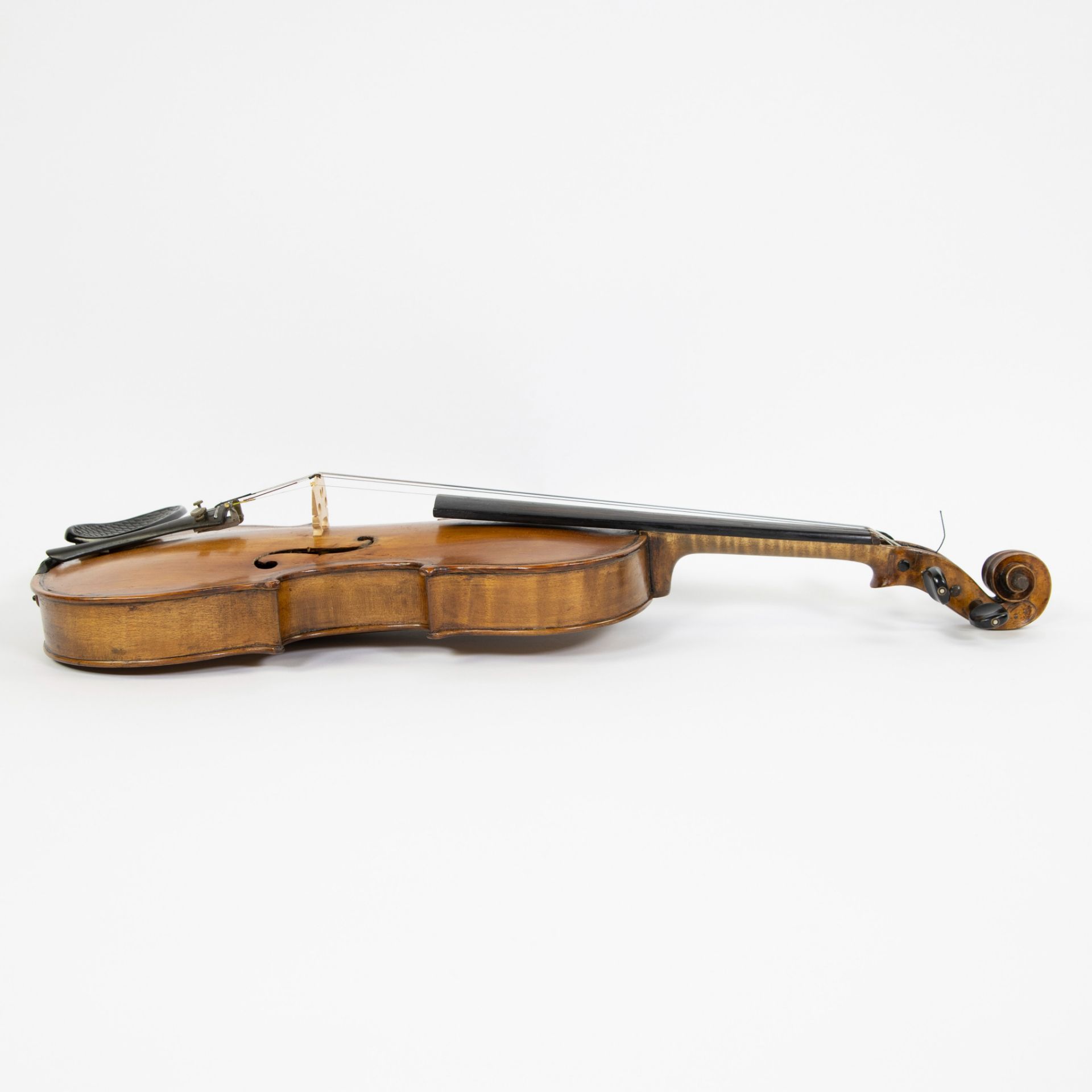 Violin Italian, label 'Corrado Gritti Candi, Cesare Candi, 1927' fire-stamp back inside 'C.Gritti', - Image 4 of 5