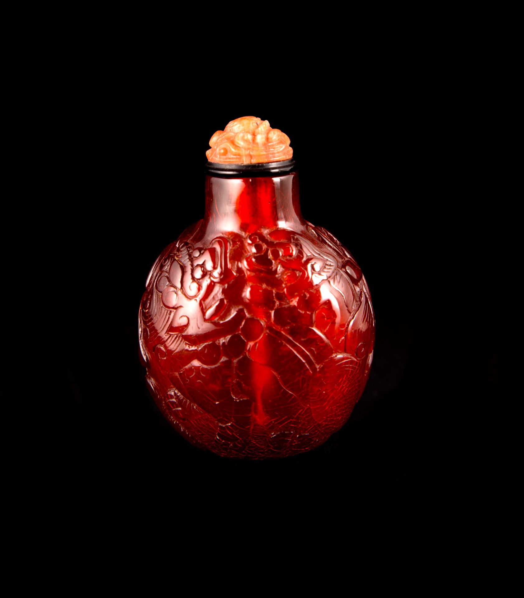 AMBER SNUFF BOTTLE h. 6,8 cm - Image 2 of 5