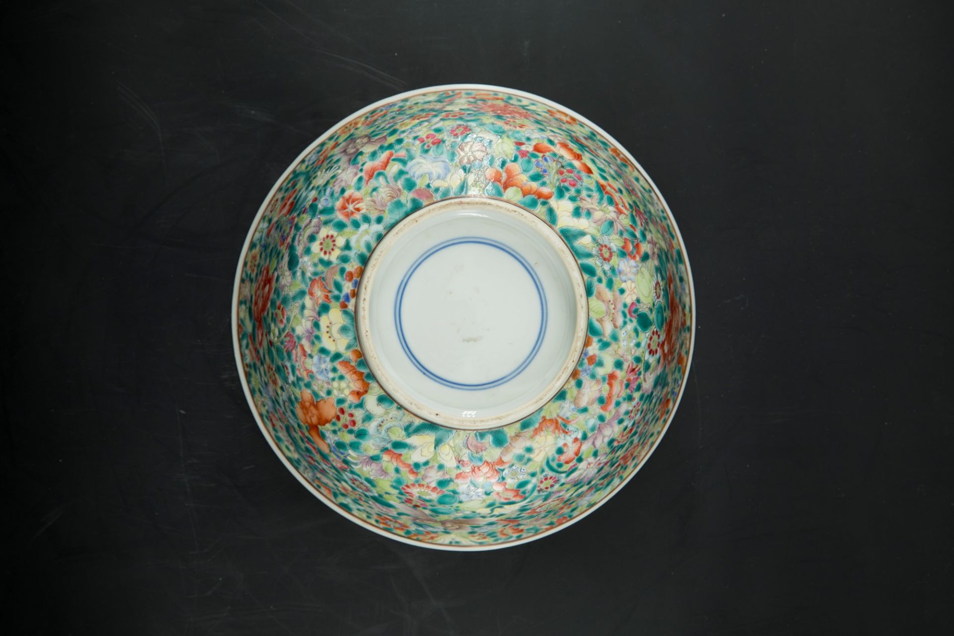 PAIR OF MILLEFLEURS PORCELAIN BOWLS  h. 8.8 cm x d. 20.8 cm - Image 5 of 5