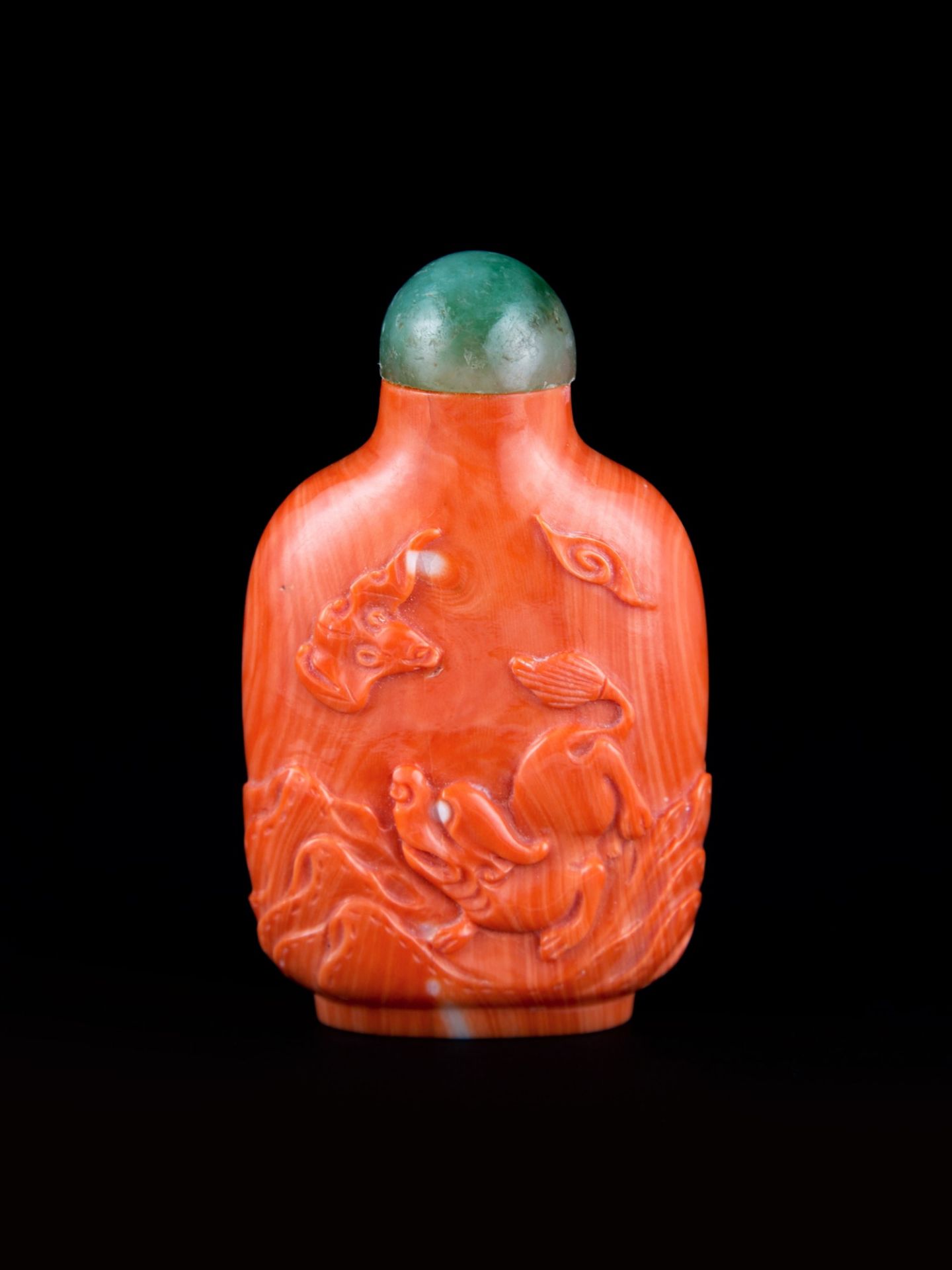 CORAL SNUFF BOTTLE h. 6.8 cm