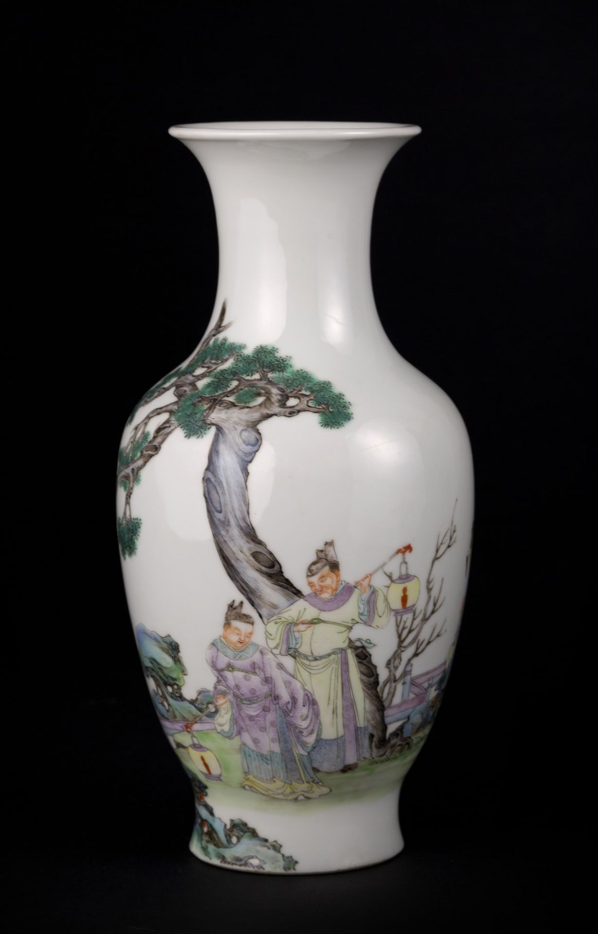 BALUSTER PORCELAIN VASE h. 20.1 cm