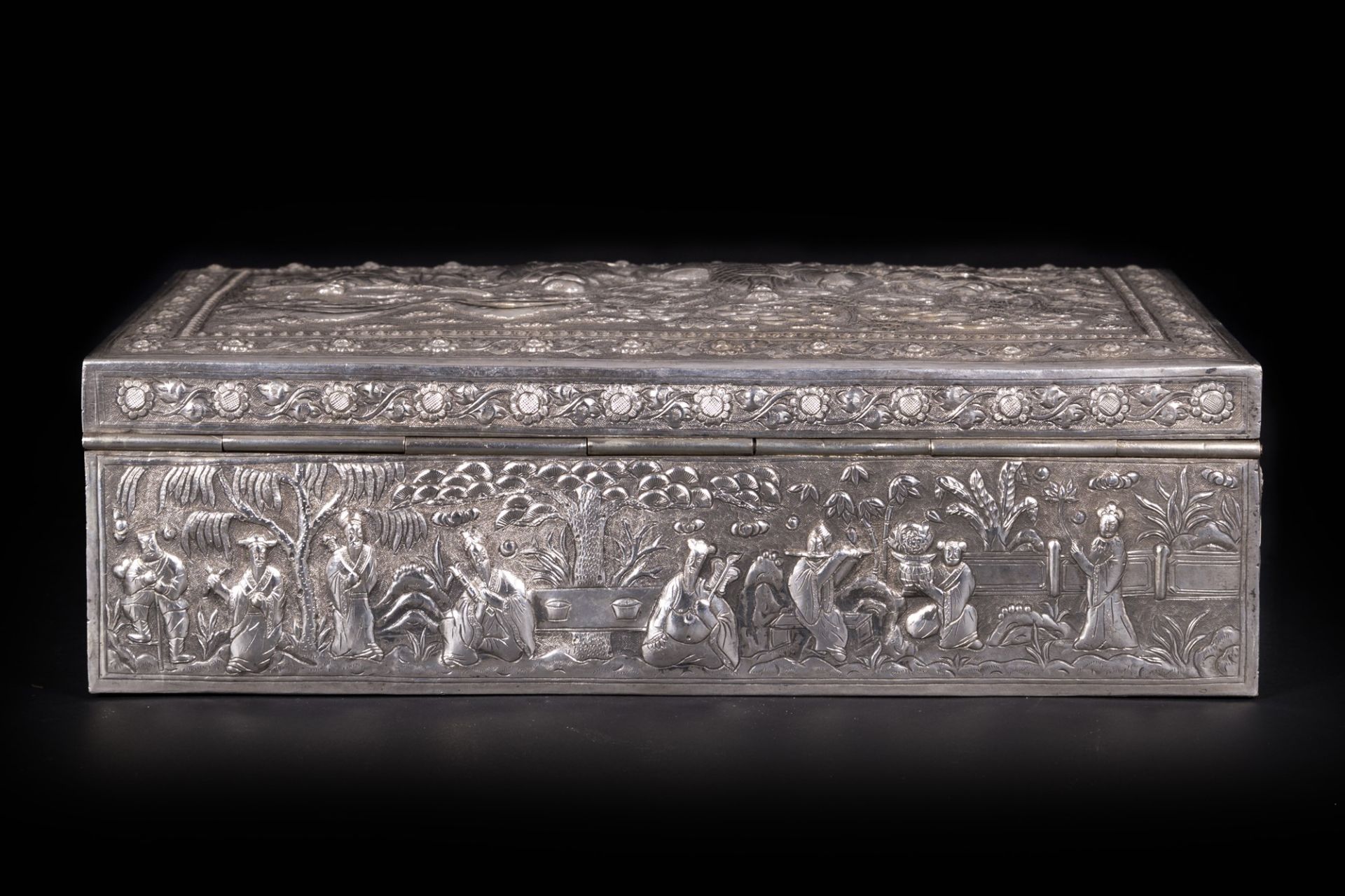 SILVER BOX h. 8 cm x l. 28.2 cm x w. 16.7 cm  - Bild 3 aus 4