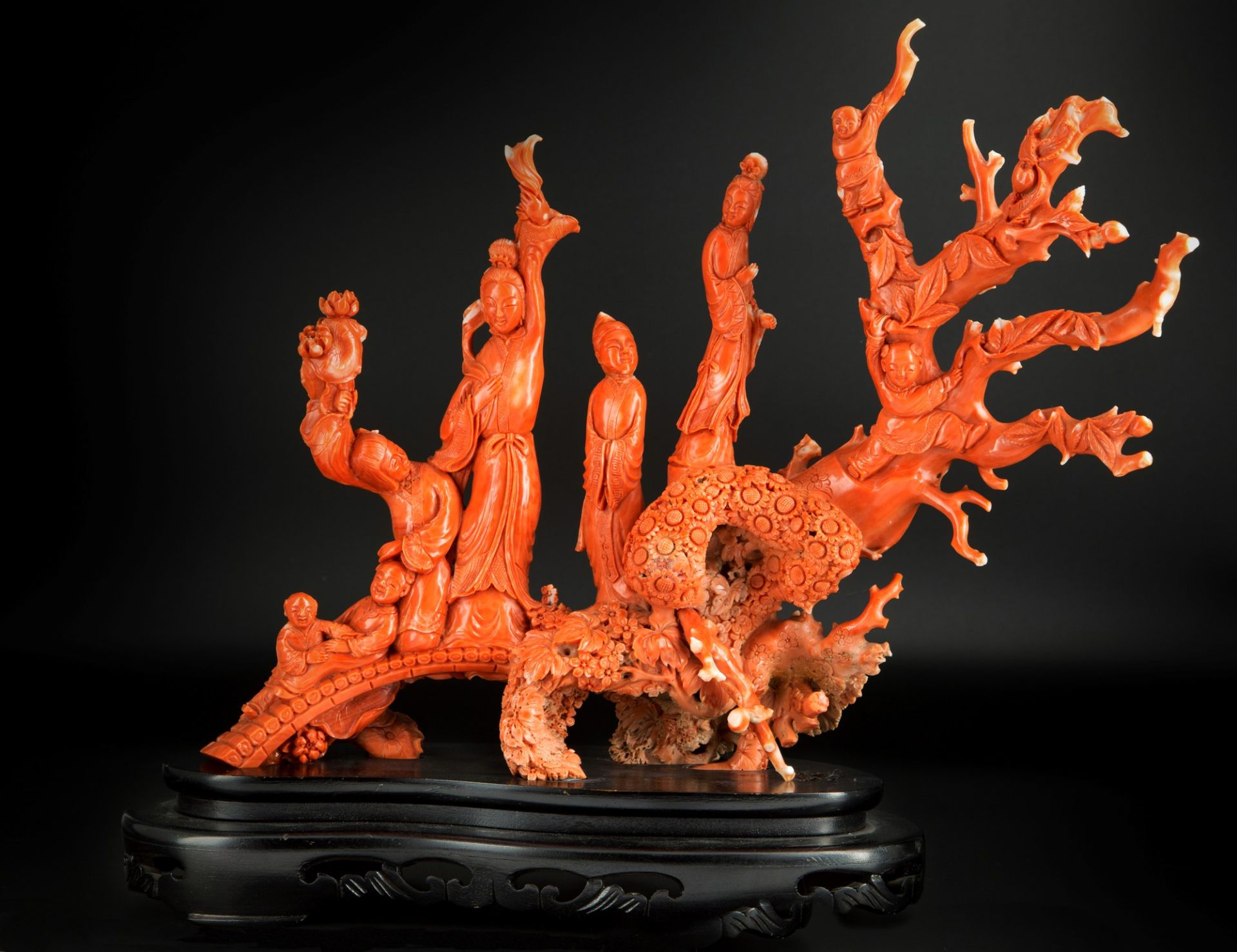 RAMIFIED MOMO CERASULOUS CORAL STATUE h. 28 cm x l 40 cm