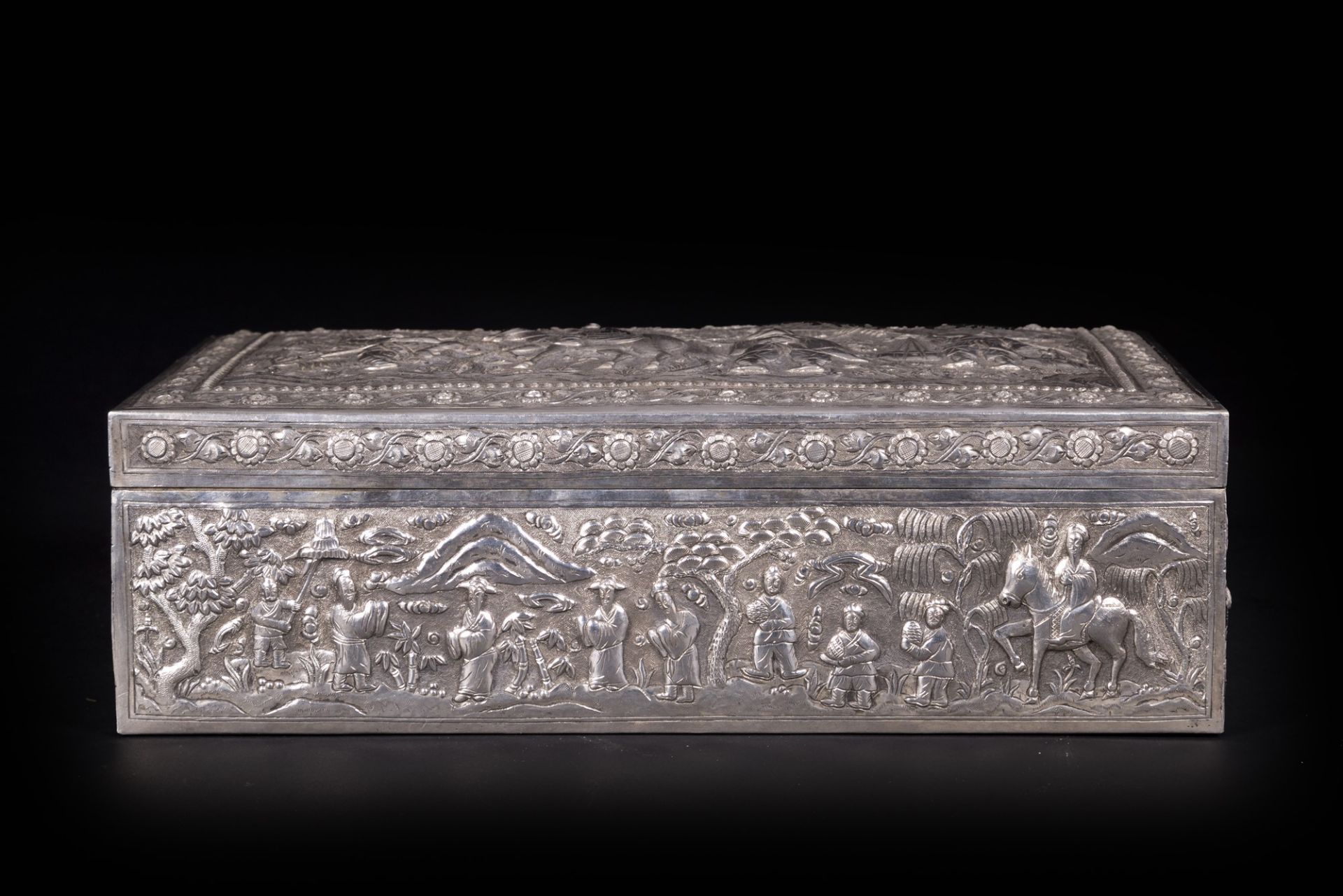 SILVER BOX h. 8 cm x l. 28.2 cm x w. 16.7 cm  - Bild 4 aus 4