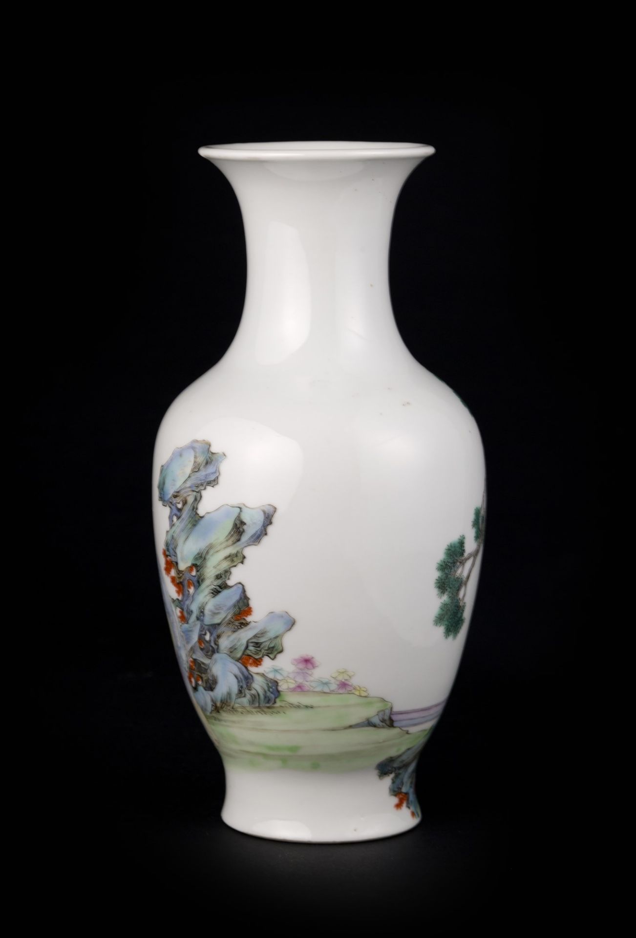 BALUSTER PORCELAIN VASE h. 20.1 cm - Bild 3 aus 6