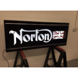 LARGE ILLUMINATED NORTON SIGN