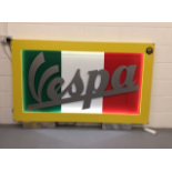 LARGE ILLUMINATED VESPA SIGN