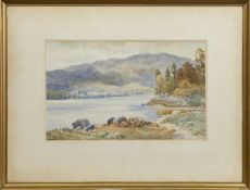 LOCH KATRINE, A WATERCOLOUR BY ELLIOT HENRY MARTEN