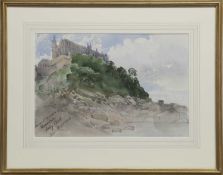 MONT ST MICHEL, NORMANDY, A WATERCOLOUR BY BEN HALLEWELL