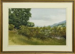 SUMMER LANDSCAPE A GOUACHE BY EVE COOTE