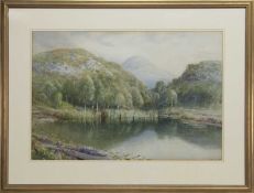 HIGHLAND LOCH, A WATERCOLOUR BY WALTER SEVERN