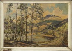 LOCH ECK, AN OIL BY R THOMSON