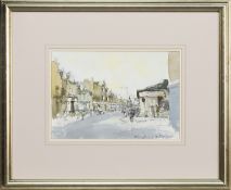 BROOK STREET, BROUGHTY FERRY, A WATERCOLOUR BY ANDREW NIELSON