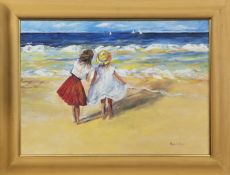 AT THE SEASIDE, AN ACRYLIC BY PHYLLIS MULLIGAN