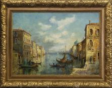 VENITIAN CANAL SCENE, AN OIL