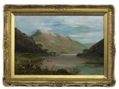 MOUNTAIN AND LAKE, AN OIL BY CLEMENT ADAMS