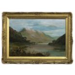 MOUNTAIN AND LAKE, AN OIL BY CLEMENT ADAMS