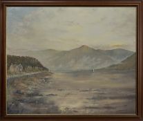 IN THE HIGHLANDS, AN OIL BY ALLAN MACDOUGALL