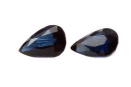 **TWO UNMOUNTED SAPPHIRES