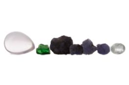 **A GROUP OF UNMOUNTED GEMSTONES