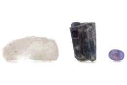 **THREE UNMOUNTED CERTIFICATED GEMSTONES