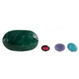 **FOUR CERTIFICATED UNMOUNTED GEMSTONES