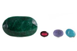 **FOUR CERTIFICATED UNMOUNTED GEMSTONES