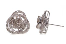 A PAIR OF DIAMOND EARRINGS